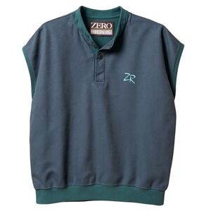Zero‎ Restriction XL Green Herringbone Golf Windbreaker Vest Vintage Made USA XL
